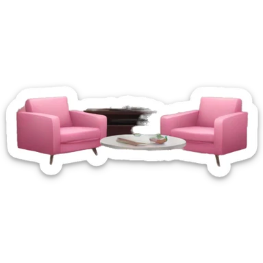 Pink pretty Living room sofa tv table sticker