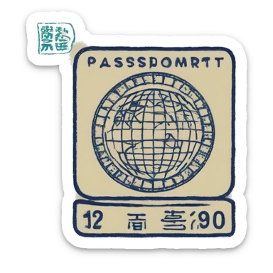 Passport stamp Japan sticker