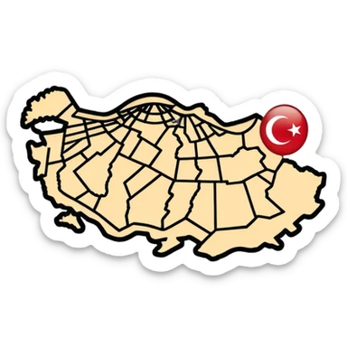 map of turkey transparent background but the outline of the map of turkey in black  sticker