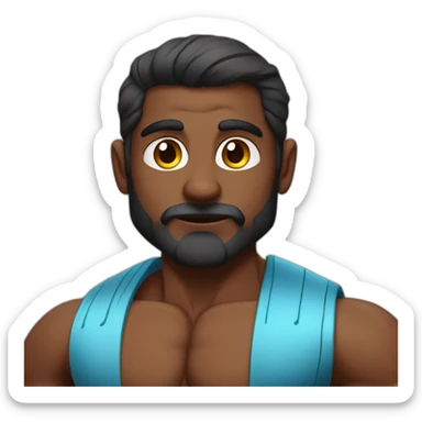 dark skinned Indian desi bodybuilder sticker