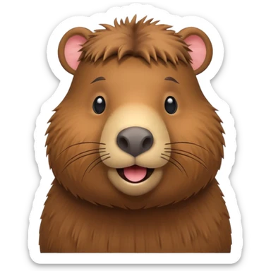3d style capybara sticker