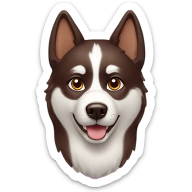 Chocolate husky sticker