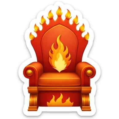Fire throne sticker