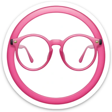  a pink glasses sticker