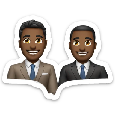 Happy gay couple flying business class together sticker