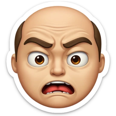 A standard iOS emoji. Extreme disgust/displeasure. One eyebrow raised, one eyebrow furled in anger. With a deep sneer on the mouth. sticker