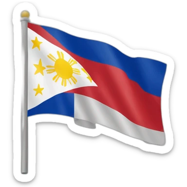 straight flag of the Philippines sticker