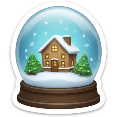 Christmas snowglobe sticker