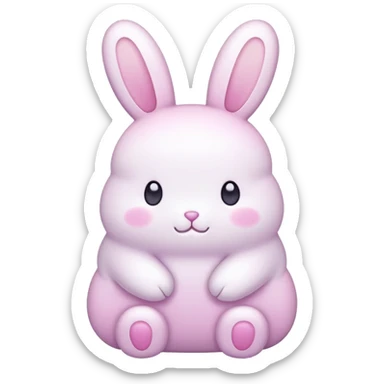 marshmallow peep bunny sticker
