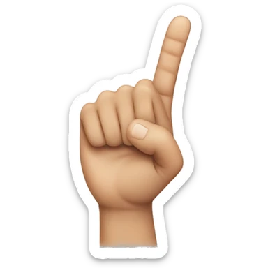 finger pointing longer sticker