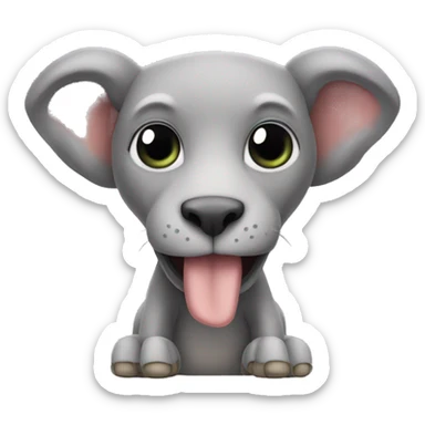 A cat with a dog's head, elephant legs, giraffe hands sticker
