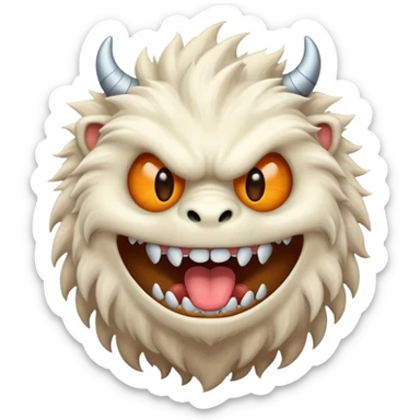 White monster can sticker