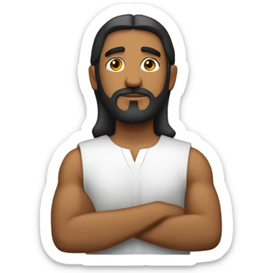 Jesús encogiéndose de hombros sticker