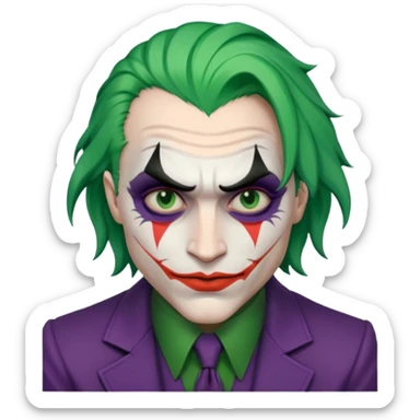 the joker realistic and brutal look sticker