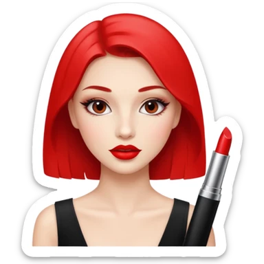 A beautiful girl in salon makeup artist  sticker