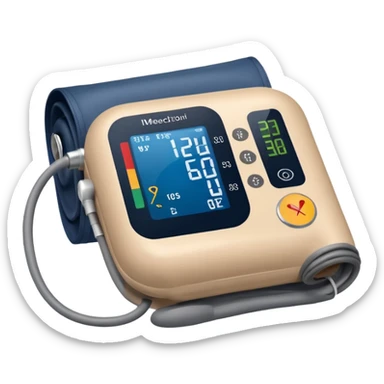 blood pressure cuff on upper arm sticker