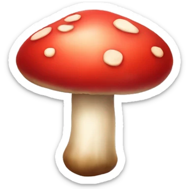 mushroom heart sticker