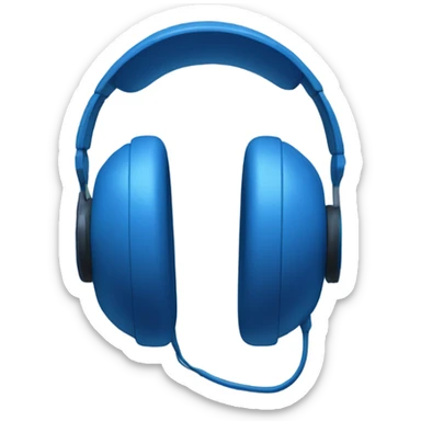 Headfones azules sticker