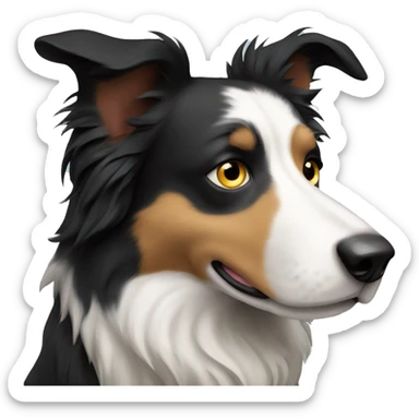 Border Collie Dog Staring At A Distance sticker