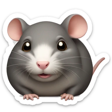Very Very very fat rat, fattest rat ever sticker