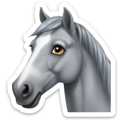 Dapple gray horse sticker