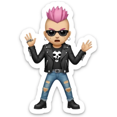 singing punk animal sticker