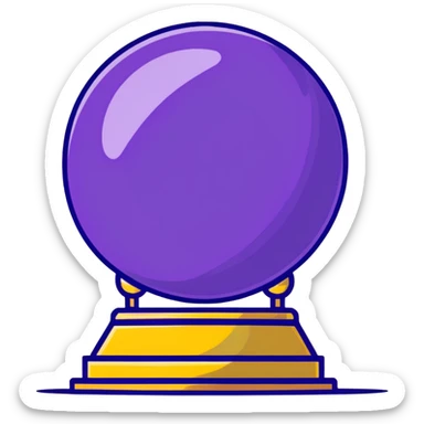 purple crystal ball sticker