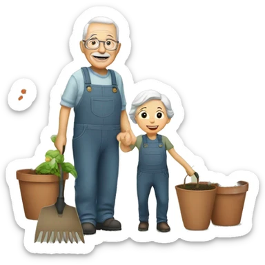 grandparents are gardener sticker