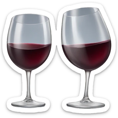 red wine glass cheering sticker