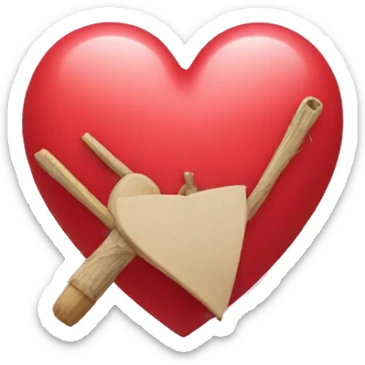 a heart made of ( ) and stuff sticker