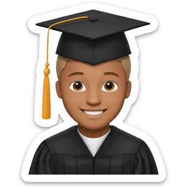 graduated man sticker