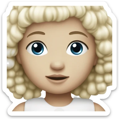 Little white baby doll  sticker