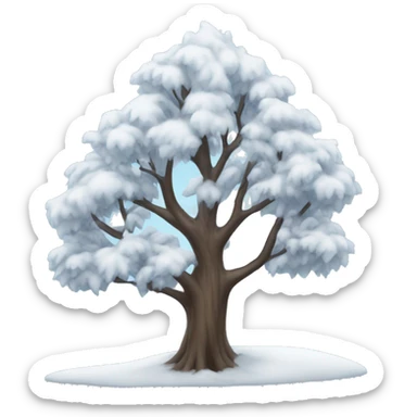 Winter tree sticker