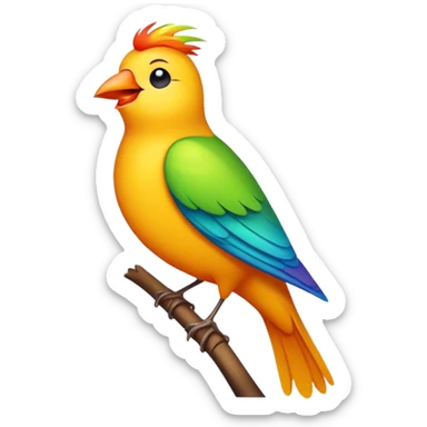 Singing bird sticker