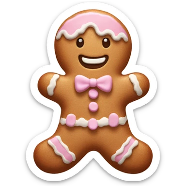Pastel gingerbread man sticker