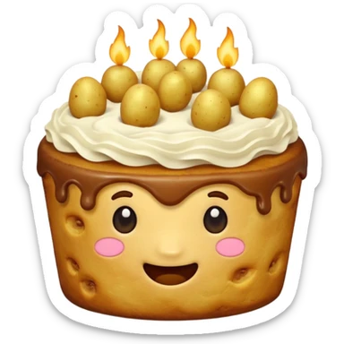 cake made of potatoes sticker