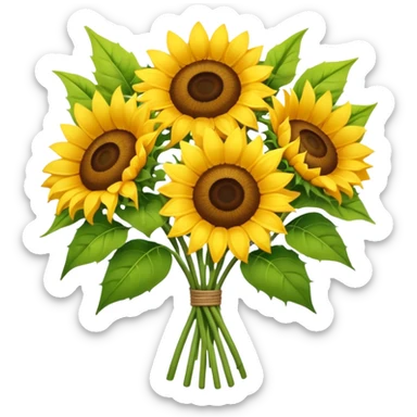 bouquet of sunflower sticker