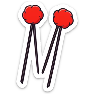 a cute red bobby pin hairpin sticker