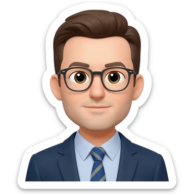 Hombre con anteojos sticker