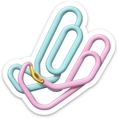 pastel paper clip sticker