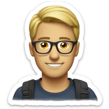 Guy with specs and techie sticker