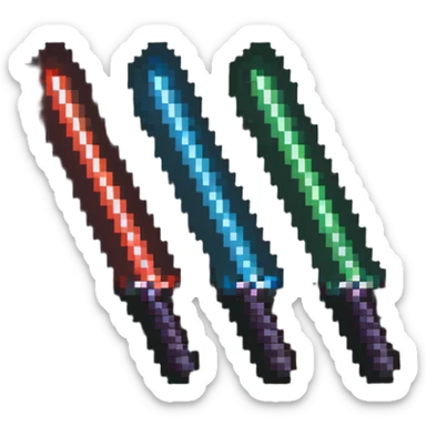 two crossed glowing lightsabers sticker