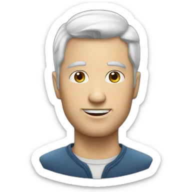 white man avatar sticker