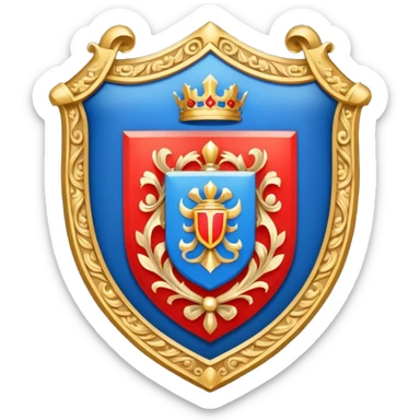 Layout coat of arms shield sticker