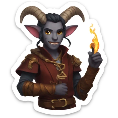 Tiefling bard  sticker