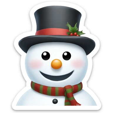Pretty snowman sticker