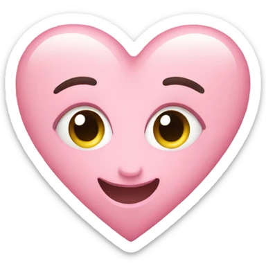 Light Pink heart sticker