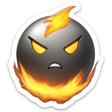 Metal Kirby ball with thrust flame back sticker