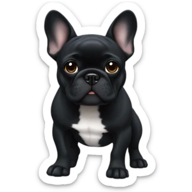 black french bulldog  sticker