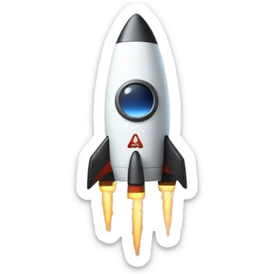 rocket with I/O label and a nerd flying iot sticker